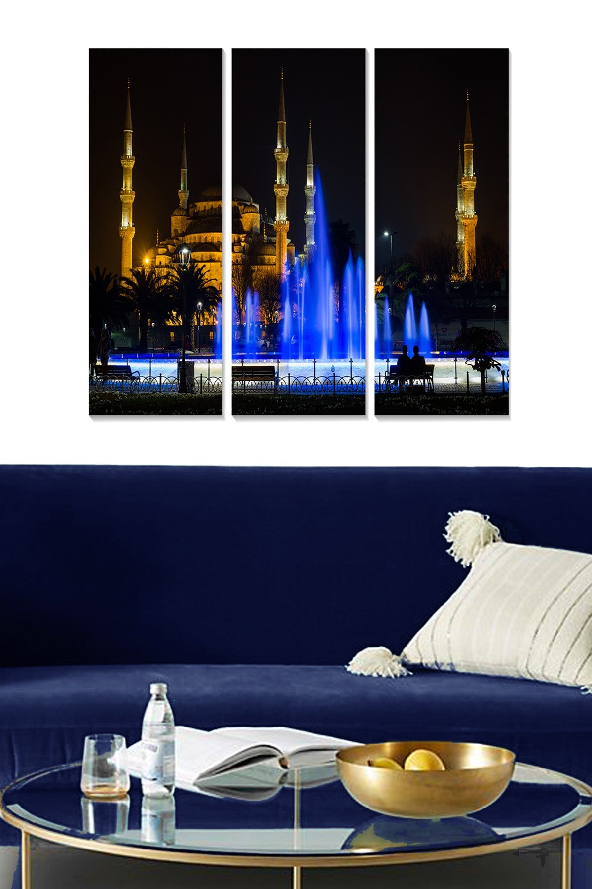 Conjunto de 3 Quadros Decorativos em MDF, Multicolor, 70 x 50 cm (Total), Espessura 3 mm