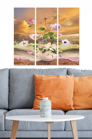 Conjunto de 3 Quadros Decorativos em MDF 100% (3 mm), Multicolor – 70x50 cm