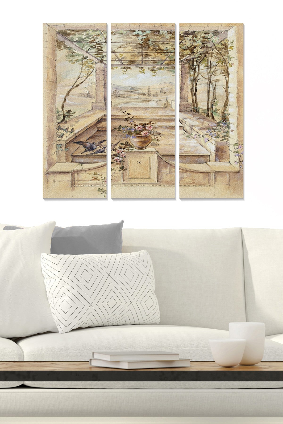 Quadro Decorativo em MDF Multicolor – Conjunto de 3 Peças, 70x50 cm (3 mm)