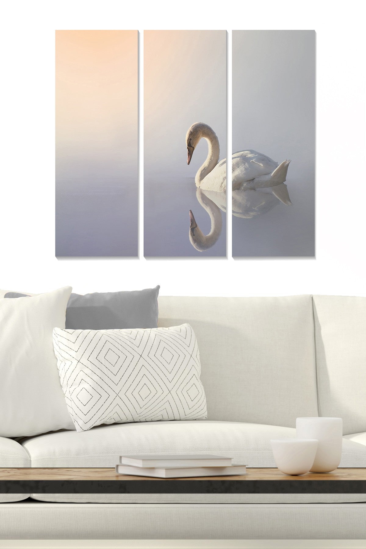 Conjunto de Quadros Decorativos em MDF Multicolor (3 Peças) – Total 70x50 cm, cada 20x50 cm, espessura 3 mm, 1 kg