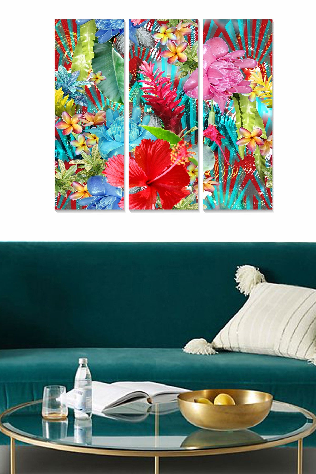 Conjunto de Quadros Decorativos em MDF (3 Peças) Multicolor – 70x50 cm – 3 mm