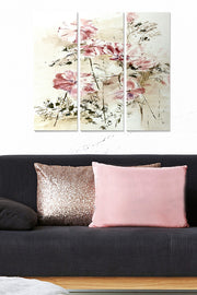 Tríptico Decorativo em MDF Multicolor, 3 Peças (20x50 cm cada), Total 70x50 cm, Espessura 3 mm