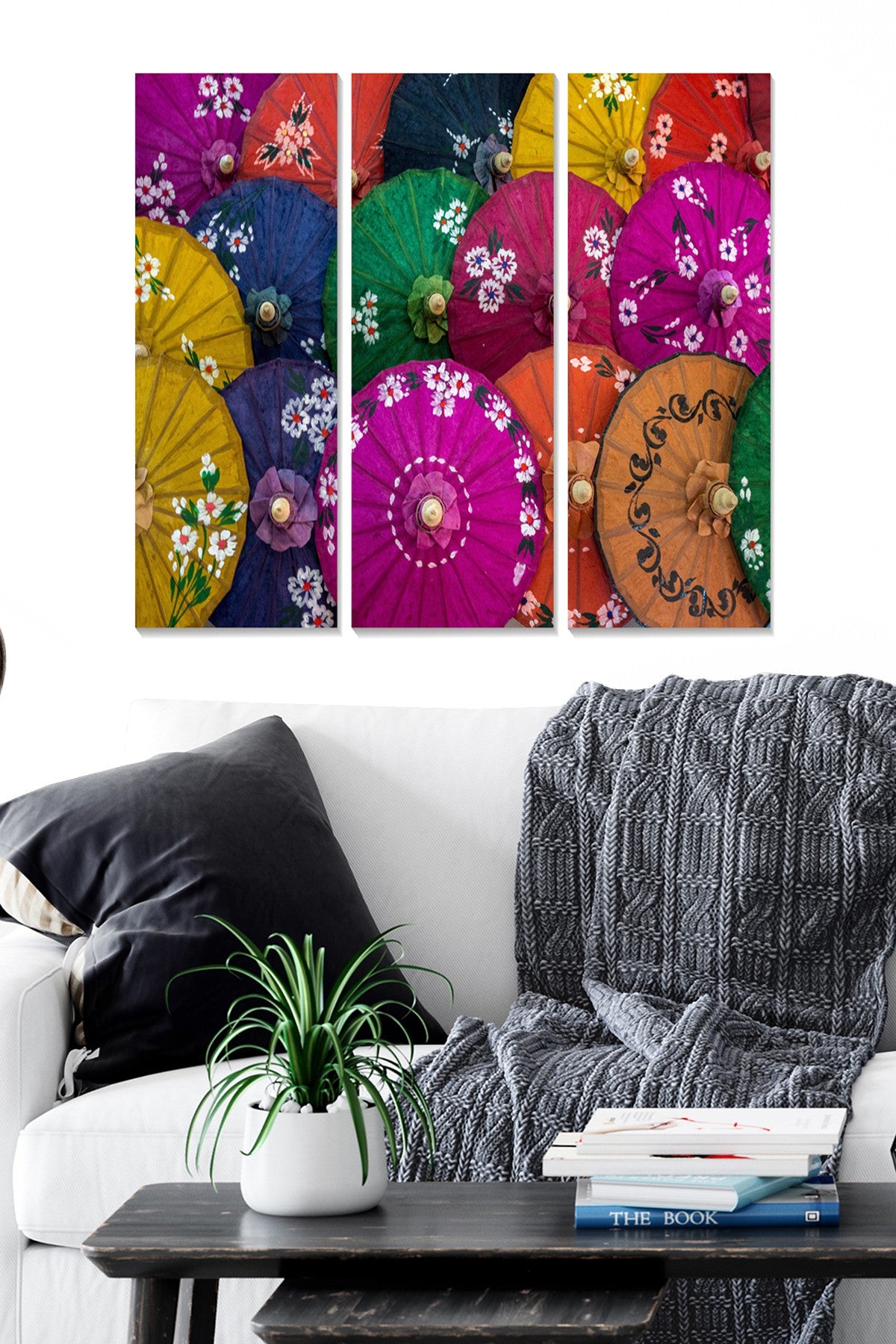 Quadro Decorativo em MDF 3 mm – 3 Peças Multicolorido, 70 x 50 cm (Total) MDF3172487