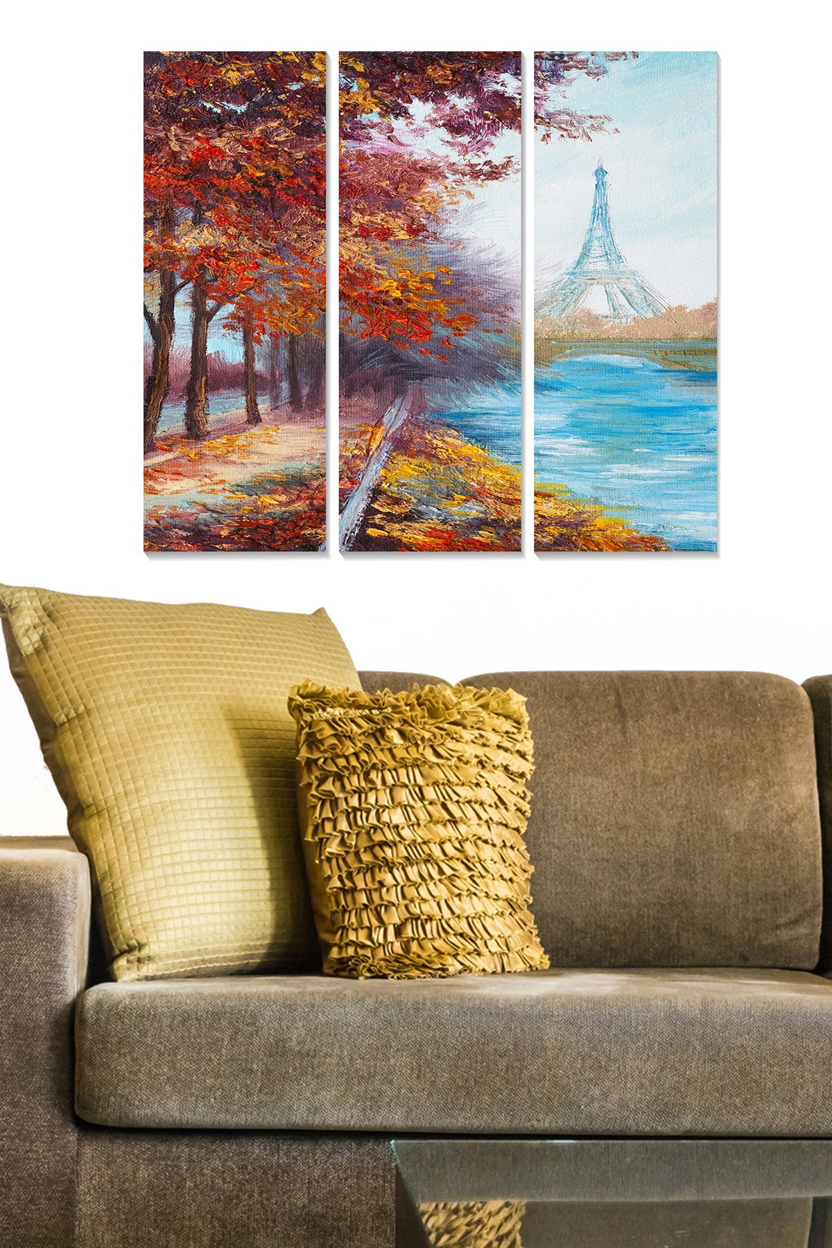 Tríptico Decorativo em MDF Multicolor – 3 Peças, Total 70x50 cm, Espessura 3 mm