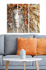 Quadro Decorativo em MDF Multicolor (Conjunto de 3) – 20 x 50 cm cada | Total 70 x 50 cm | MDF 3 mm