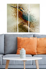 Quadro Decorativo em MDF (3 Peças) – Multicolor – 70 x 50 cm (20 x 50 cm cada, 3 mm)