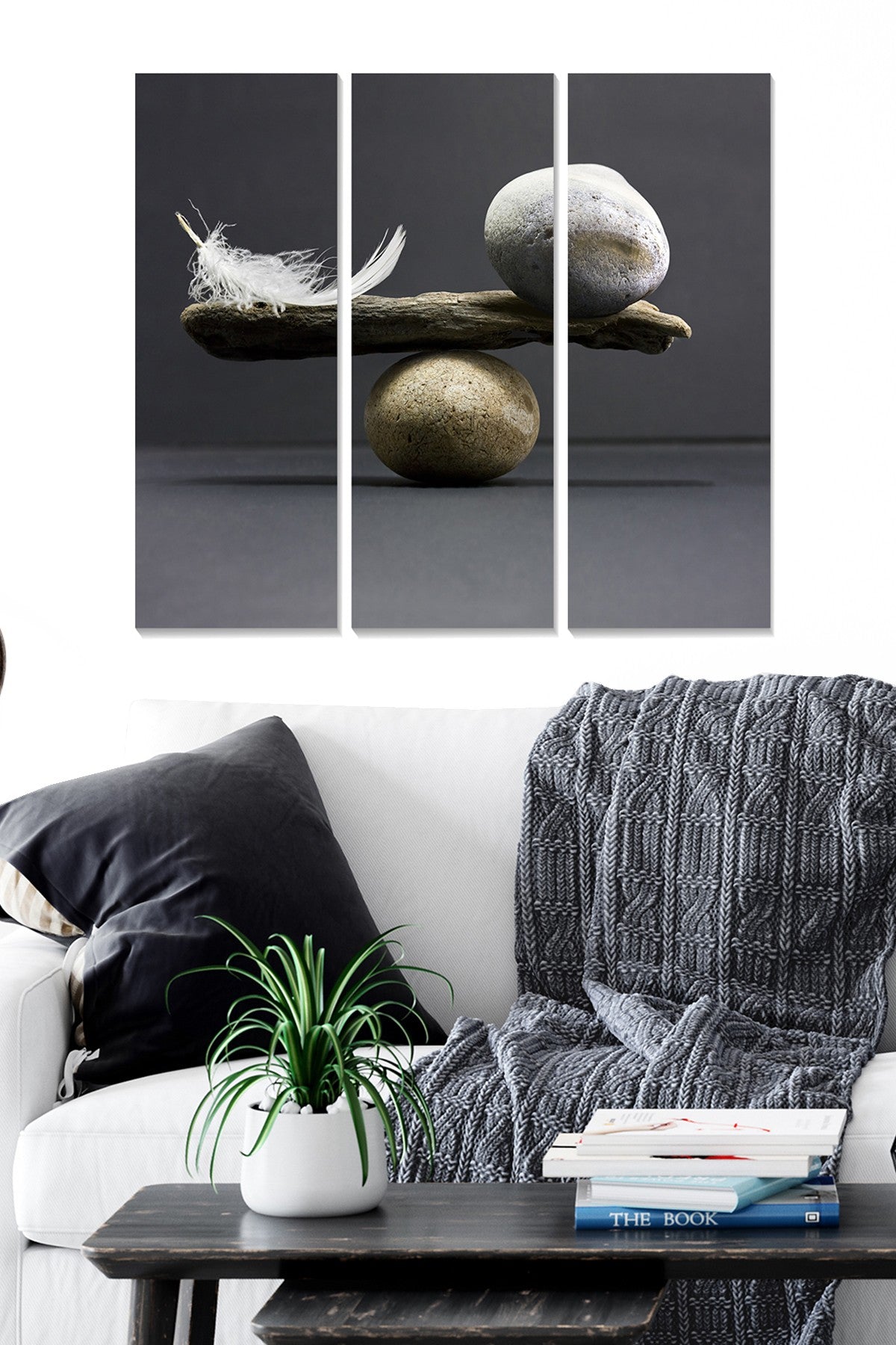 Quadro Decorativo em MDF Multicolor — Conjunto de 3 Peças (20x50 cm cada, 70x50 cm total, MDF 3 mm)