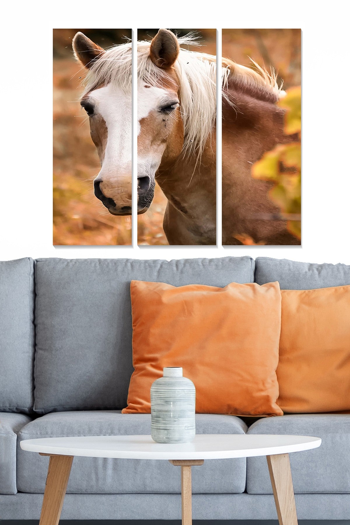 Quadro Decorativo em MDF (3 Peças) Multicolor – 20 x 50 cm cada, Total 70 x 50 cm, Espessura 3 mm