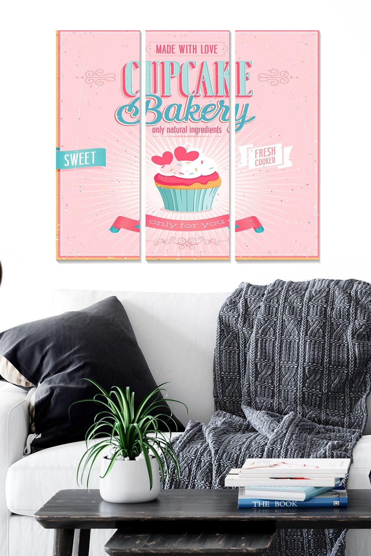 Quadro Decorativo 100% MDF Multicolor – Conjunto de 3 Peças, 70x50 cm (3 mm)