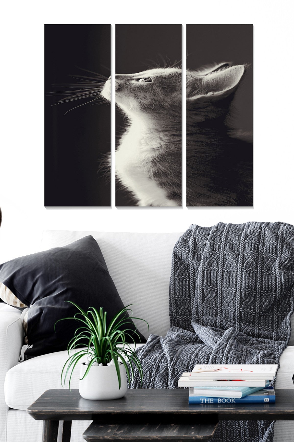 Quadro Decorativo em MDF (3 Peças) – Multicolor – 20x50 cm cada (Total 70x50 cm), 3 mm de espessura