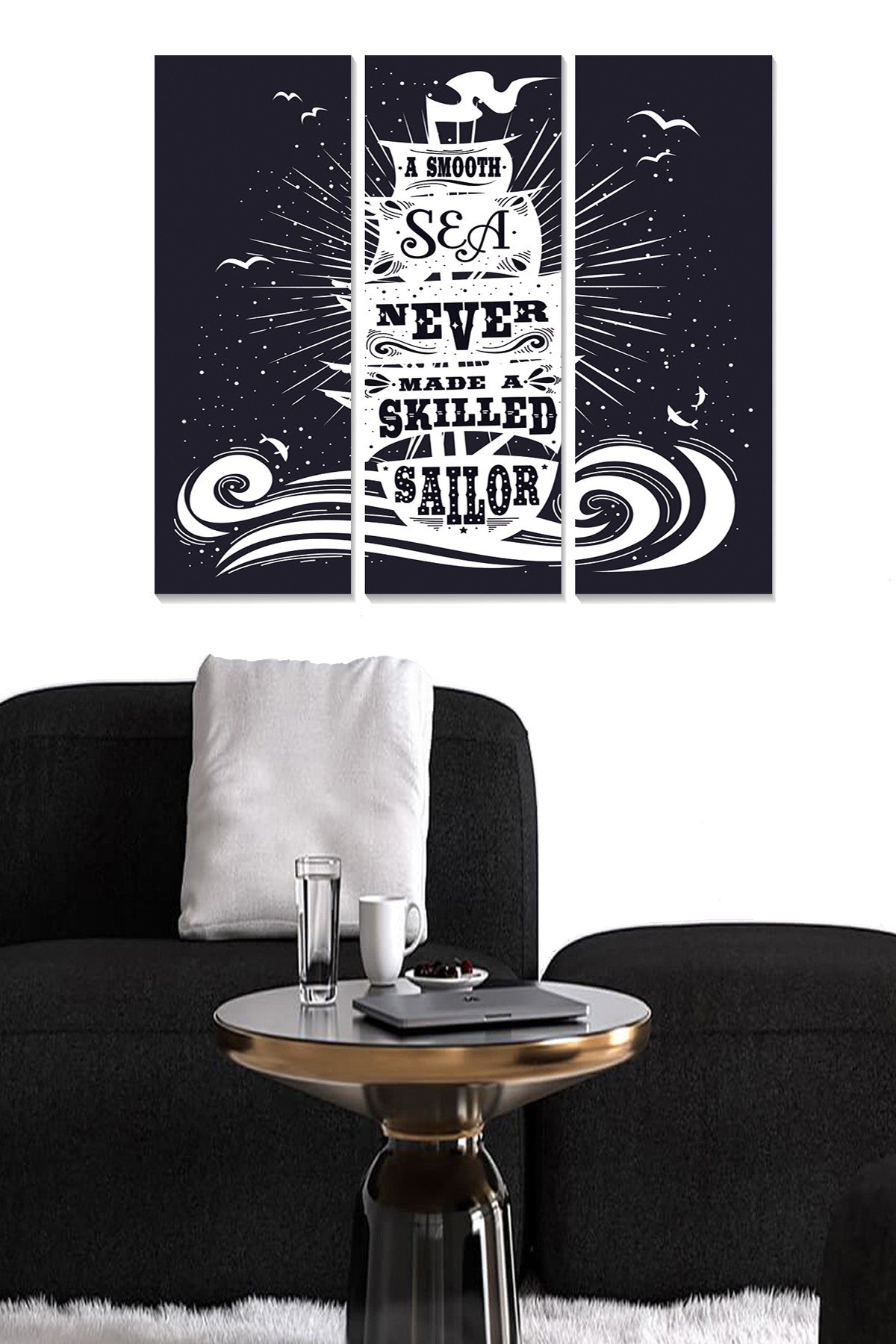 Quadro Decorativo em MDF Multicolor – Conjunto de 3 Peças, 70x50 cm (MDF 3 mm)