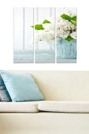 Conjunto de Quadros Decorativos em MDF (3 Peças), Multicolor – 20x50 cm cada, Total 70x50 cm, Espessura 3 mm