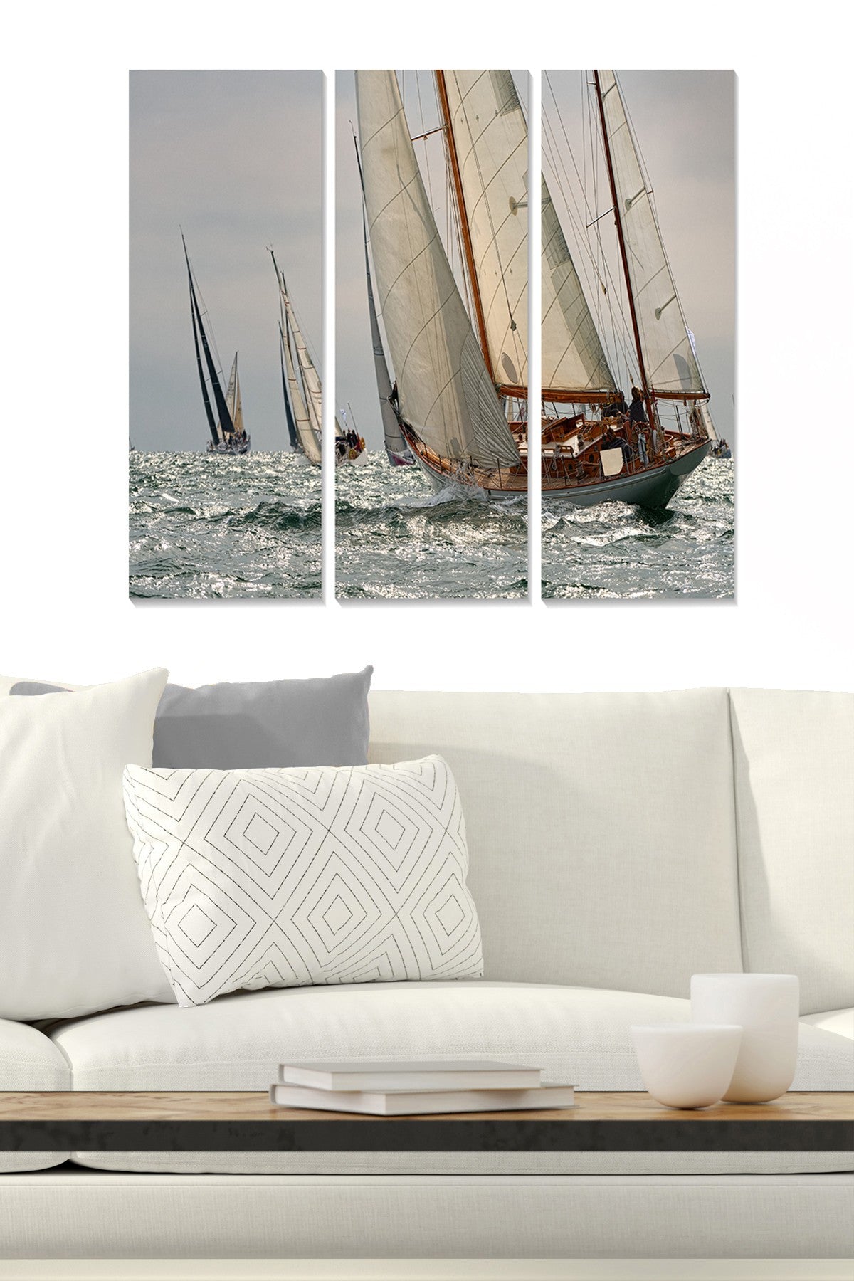 Quadro Decorativo em MDF (3 Peças) Multicolor – 20x50 cm cada, total 70x50 cm, espessura 3 mm – MDF321827168