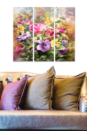 Conjunto de Quadros Decorativos em MDF (3 Peças) - Multicolor - 70 x 50 cm - Espessura 3 mm