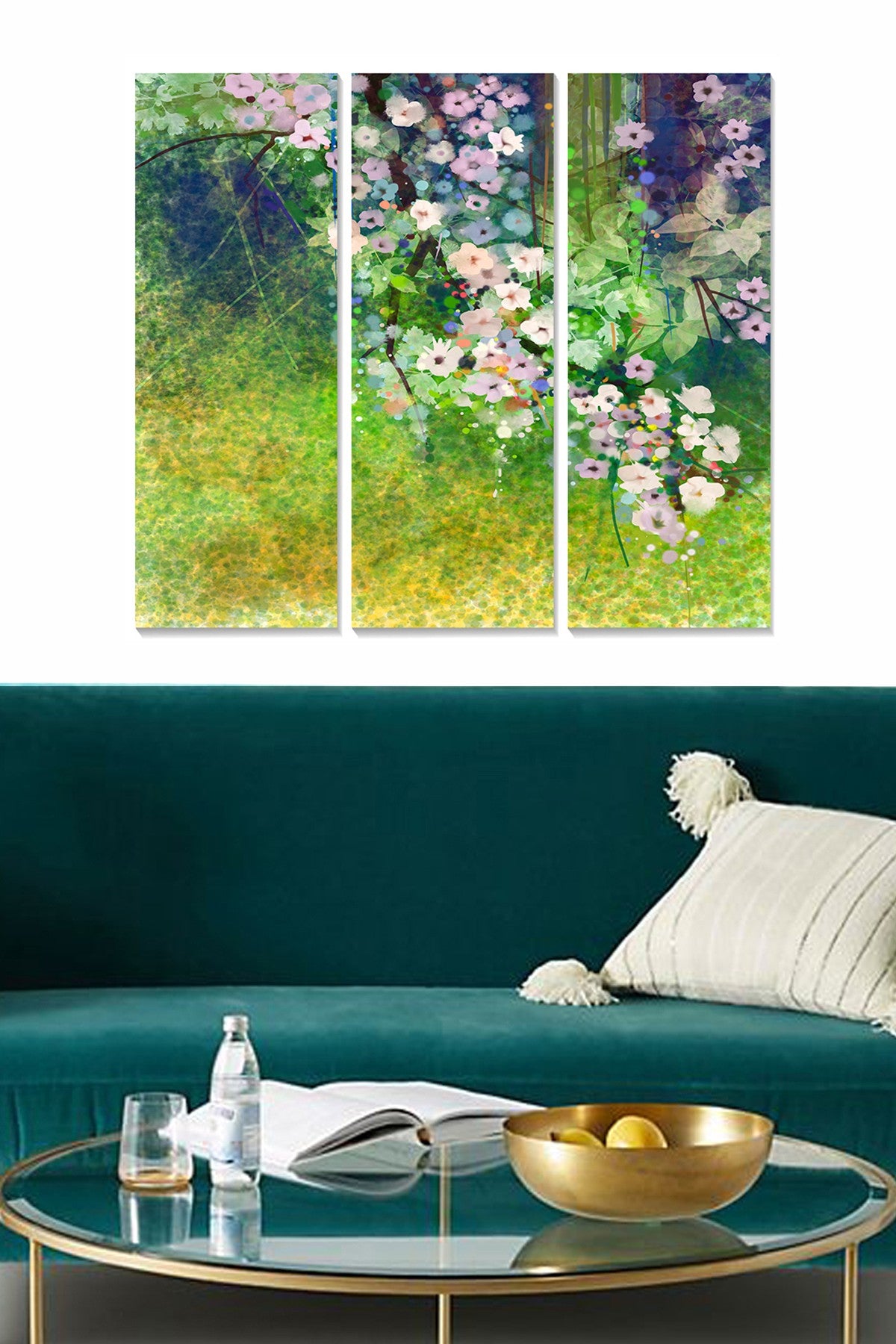 Conjunto de Quadros Decorativos em MDF (3 Peças) – Multicolor, 70x50 cm, 3 mm