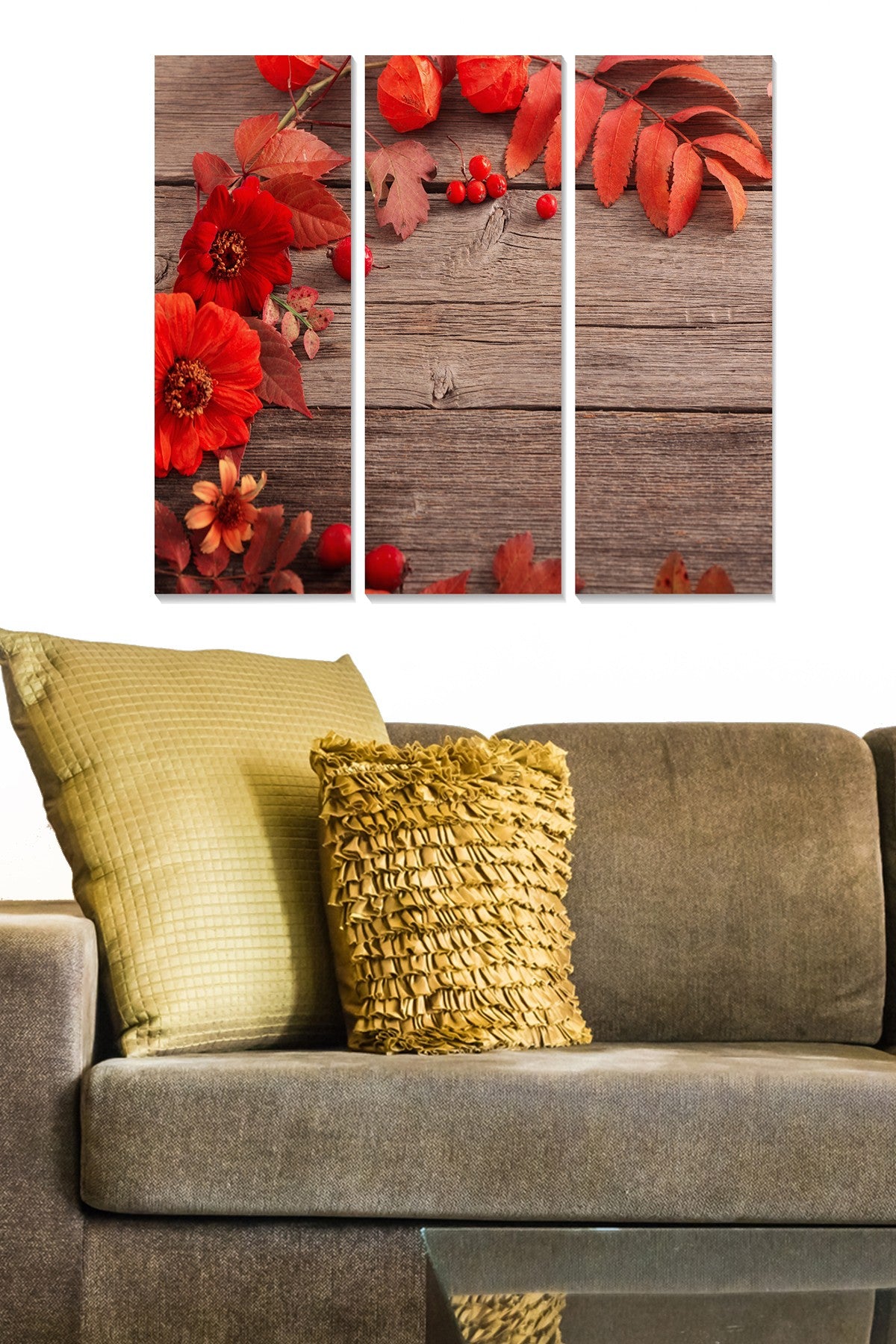 Conjunto de Quadros Decorativos em MDF 3 mm Multicolor — 3 Peças (20x50 cm cada), Total 70x50 cm