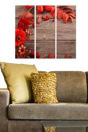 Conjunto de Quadros Decorativos em MDF 3 mm Multicolor — 3 Peças (20x50 cm cada), Total 70x50 cm