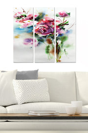 Quadro Decorativo em MDF Multicolor (Conjunto 3 Peças) – 70 x 50 cm (Total), Peças 20 x 50 cm, Espessura 3 mm