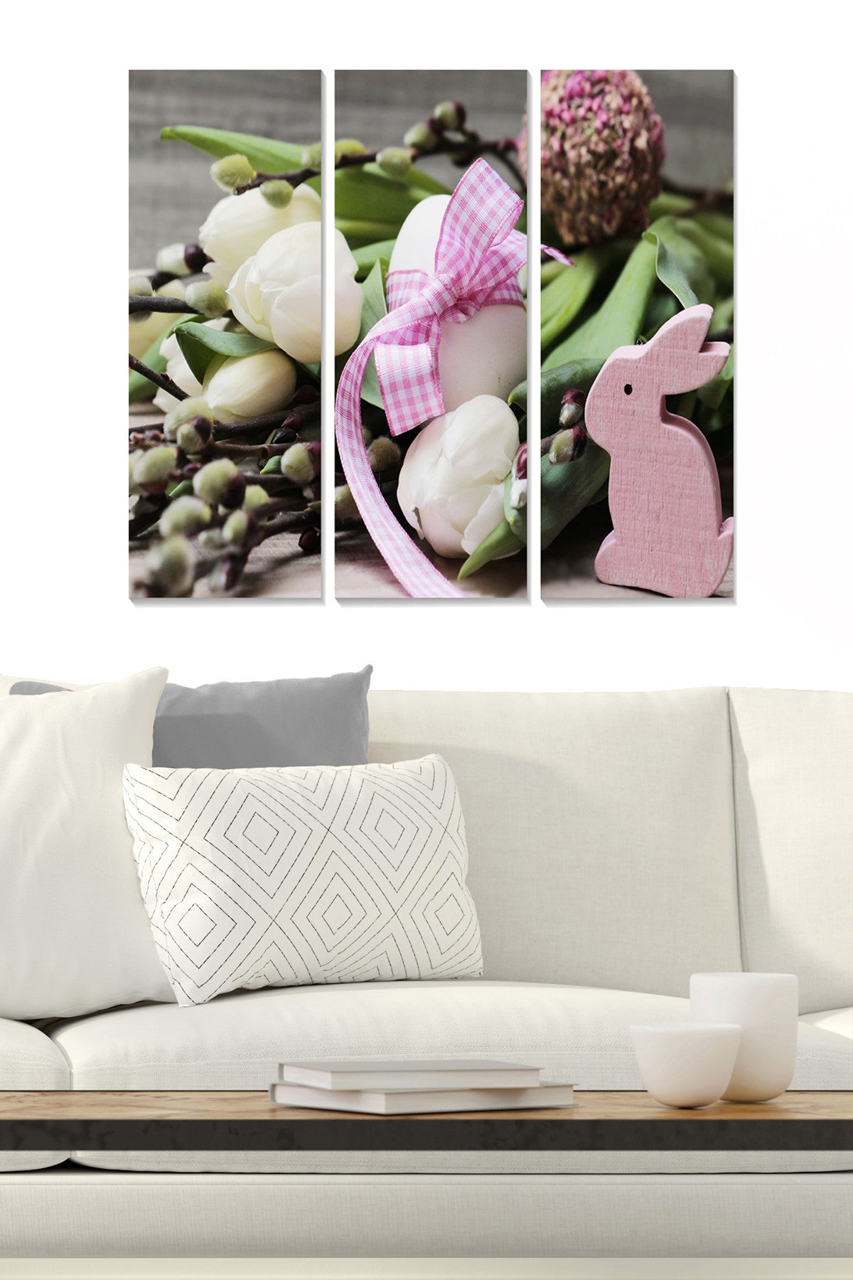 Tríptico Decorativo em MDF (3 Peças) – Multicolor – 70x50 cm (MDF 3 mm)