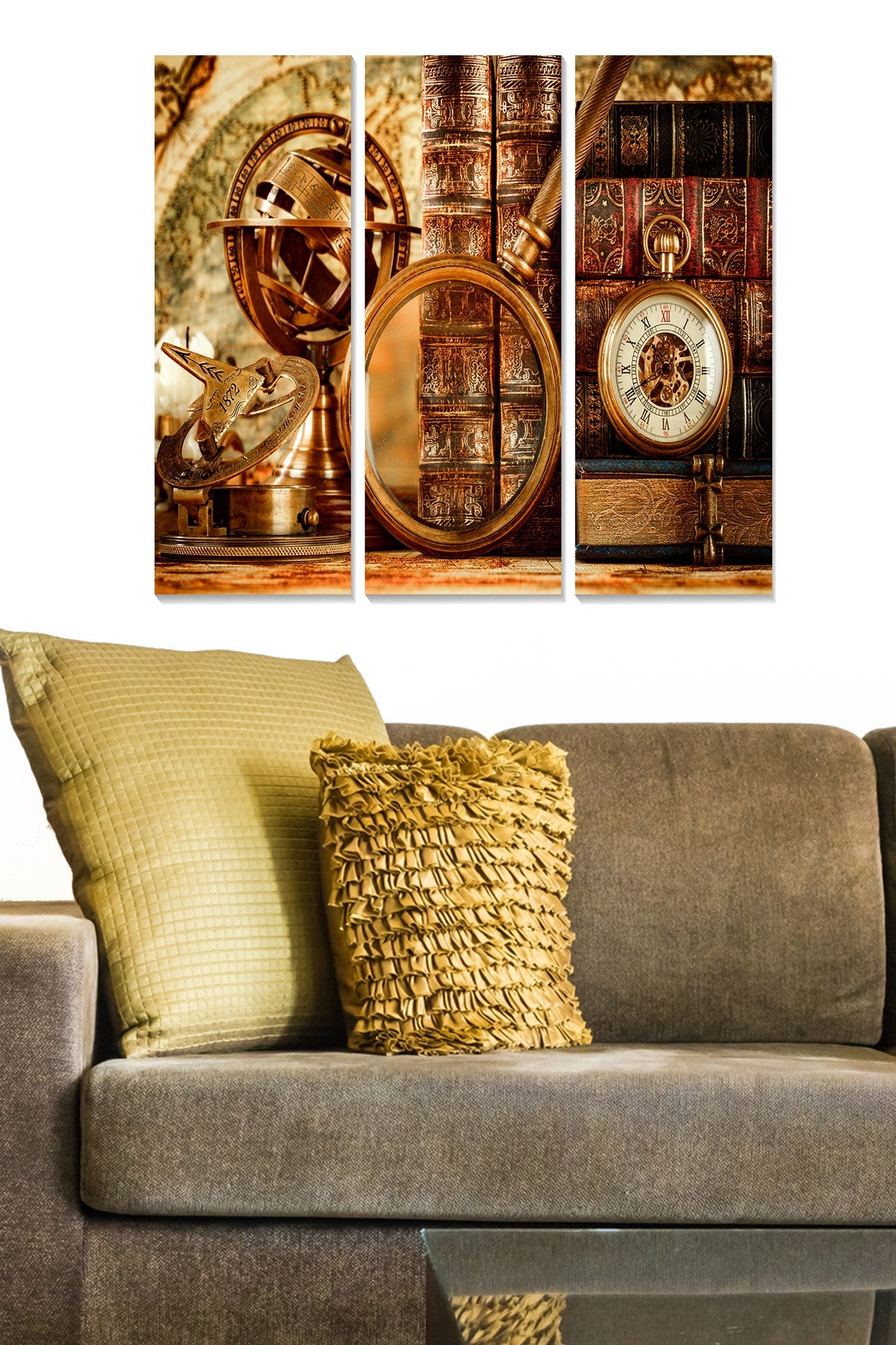 Conjunto de Quadros Decorativos em MDF Multicolor – 3 Peças (20x50 cm cada, 70x50 cm total), 100% MDF 3 mm – Ref. 553BNC2602