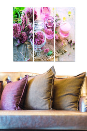 Conjunto de Quadros Decorativos em MDF Multicolorido — 3 Peças (70x50 cm, 3 mm)