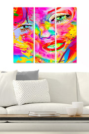 Tripíptico Decorativo em MDF Multicolor — 70 x 50 cm (3 Peças)