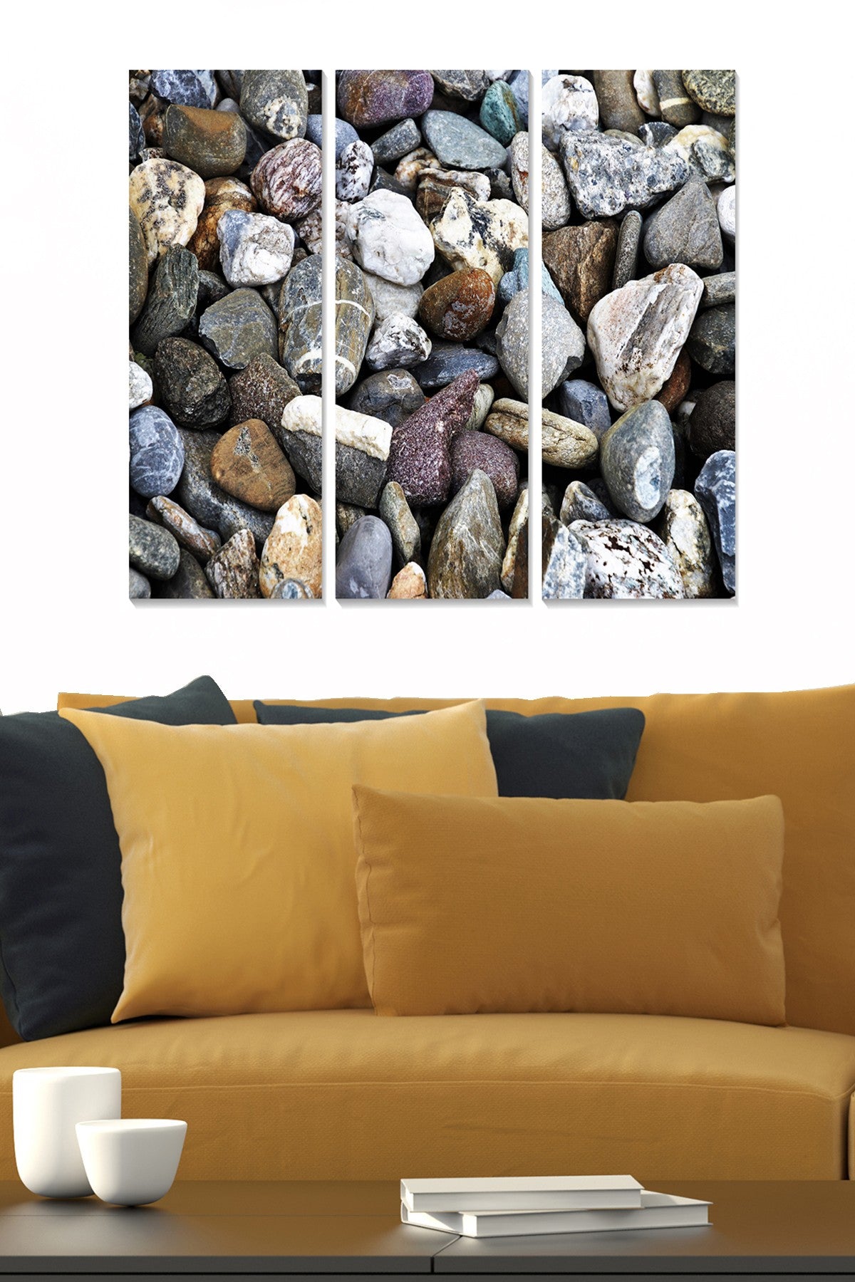 Quadro Decorativo em MDF Multicolor – Conjunto de 3 Peças (20x50 cm cada) | Tamanho Total 70x50 cm, MDF 100% 3 mm