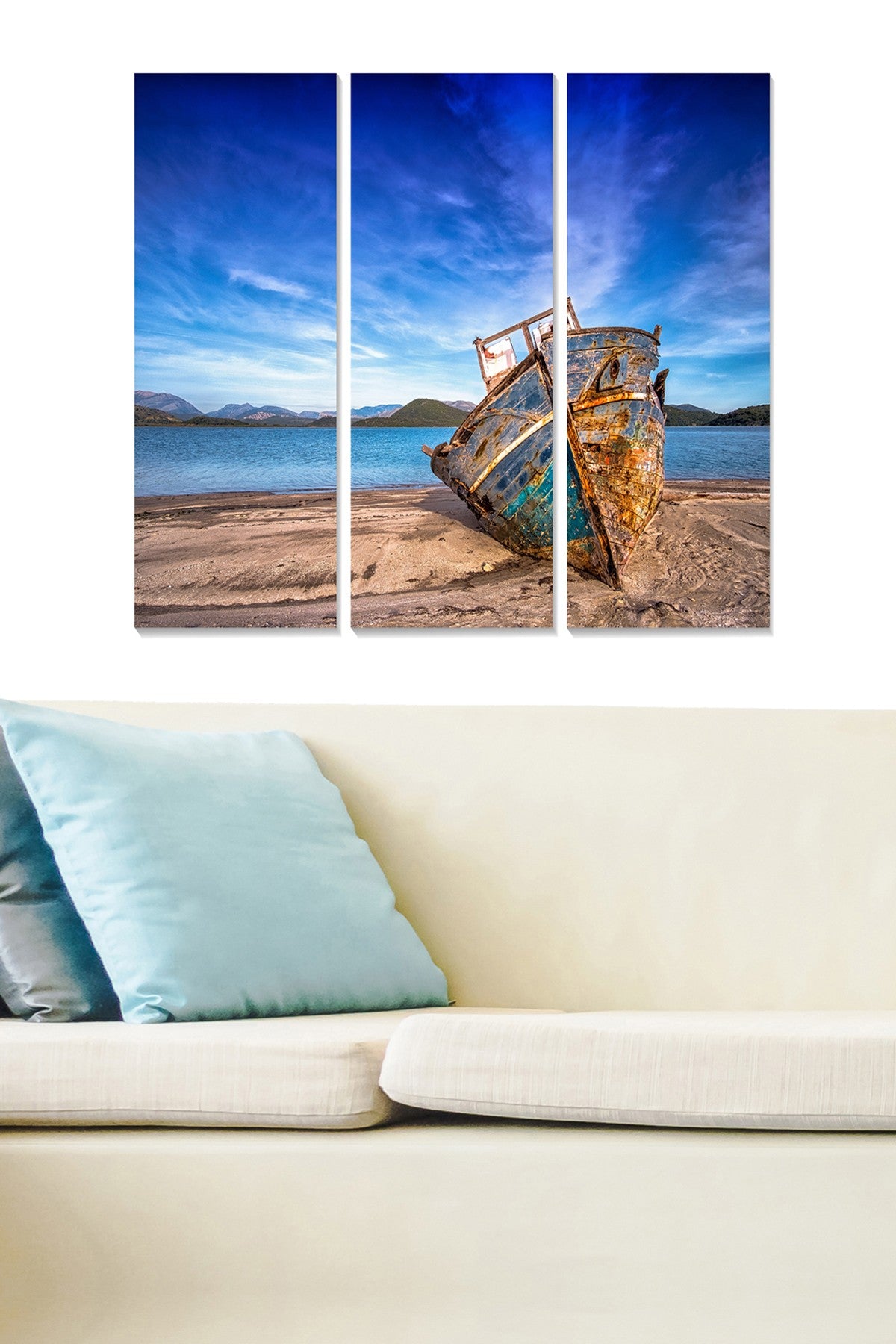 Quadro Decorativo em MDF Multicolor – Tríptico 3 Peças (20 x 50 cm cada, 70 x 50 cm total, 3 mm)