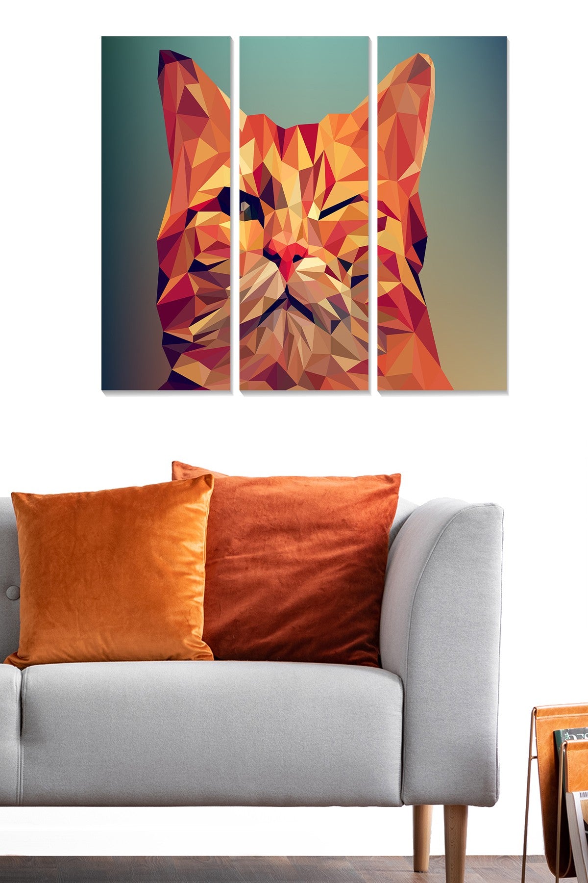 Quadro Decorativo MDF Multicor 3 Peças – 20x50 cm cada (Total 70x50 cm), Espessura 3 mm