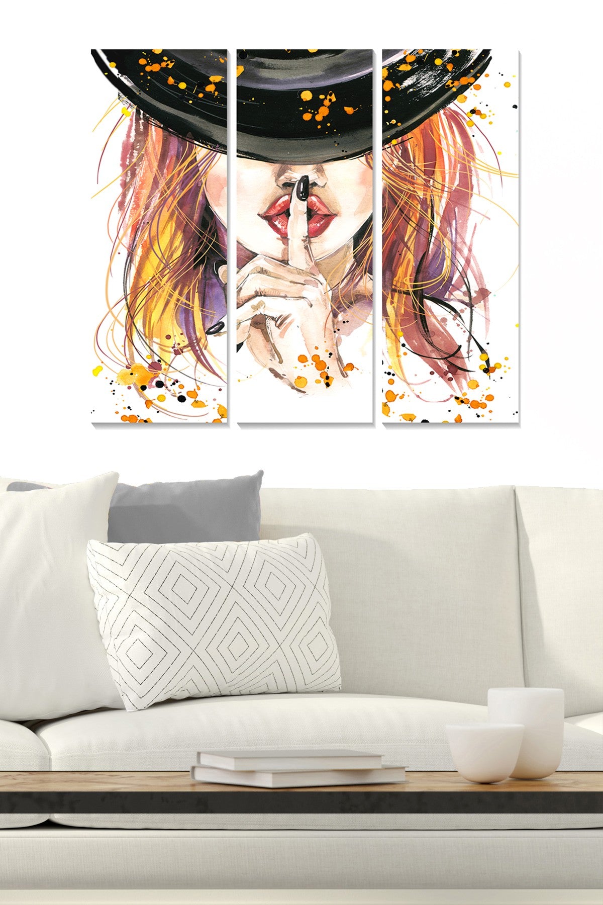 Conjunto de Quadros Decorativos em MDF Multicolor (3 Peças) – 20x50 cm cada, Total 70x50 cm (Espessura 3 mm)