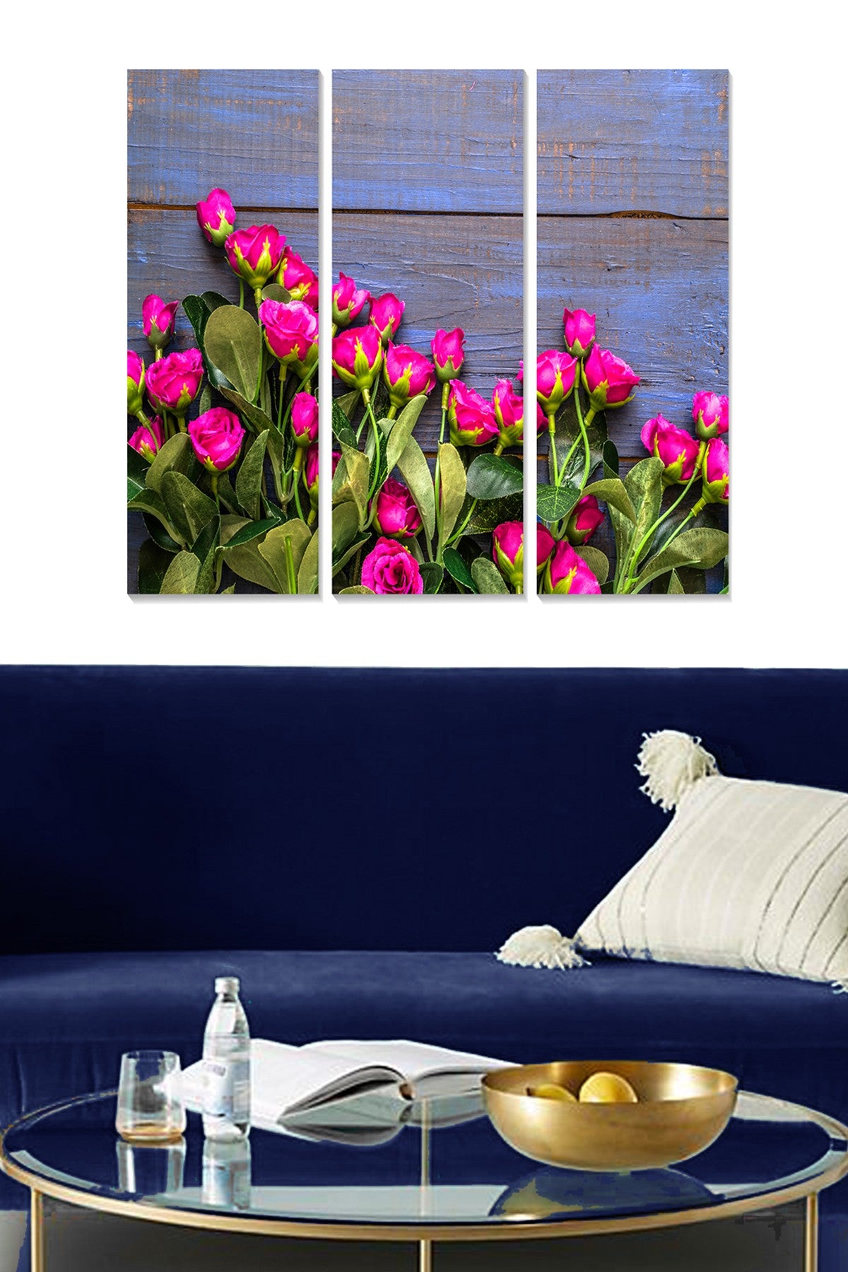 Conjunto de Quadros Decorativos em MDF Multicolor (3 Peças) – 70 x 50 cm, 3 mm