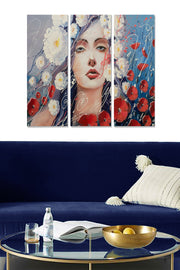 Conjunto de Quadros Decorativos em MDF Multicolor (3 Peças) – 70x50 cm, MDF 3 mm