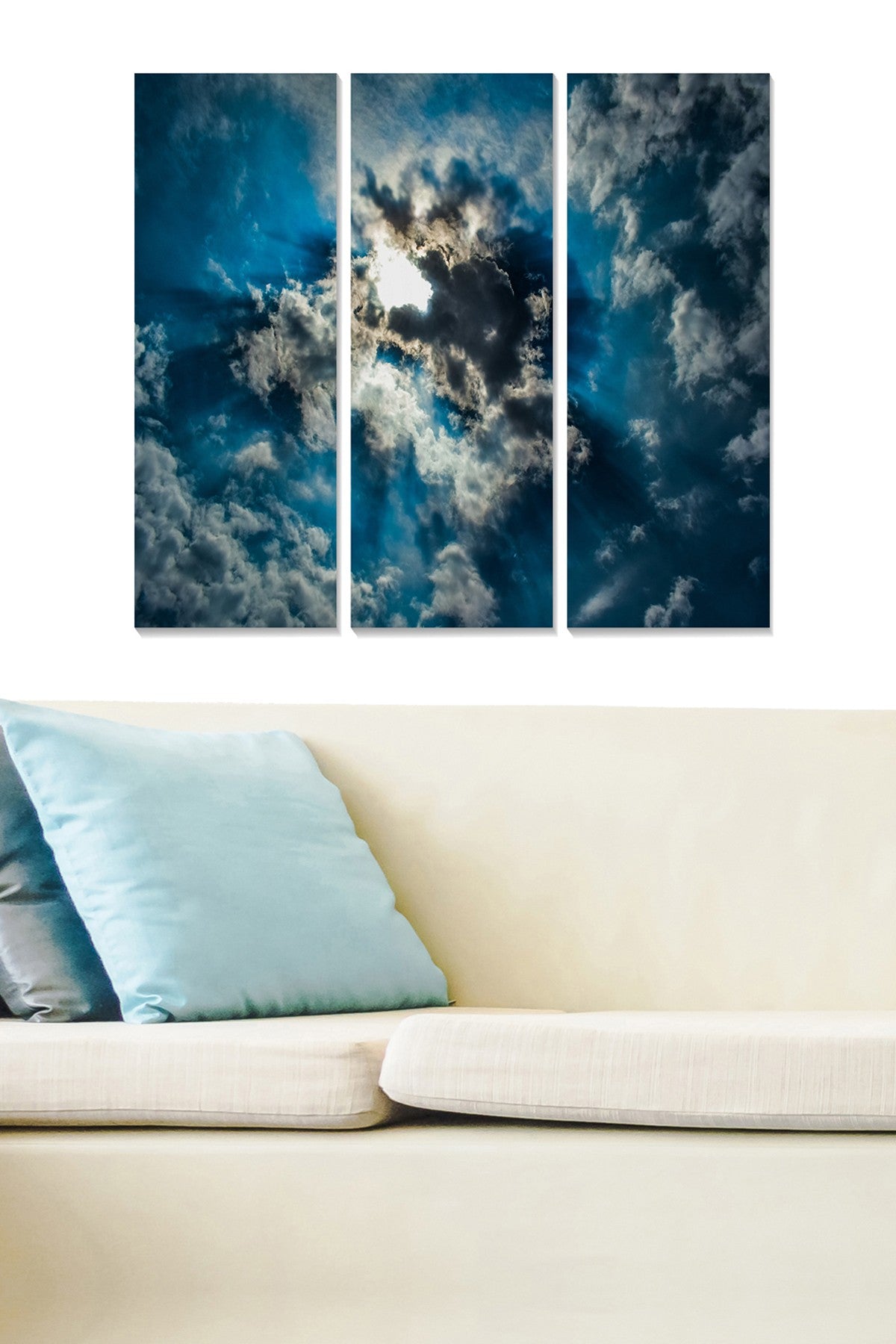 Quadro Decorativo em MDF – Conjunto de 3 Peças Multicolor 20x50 cm (cada), Total 70x50 cm, Espessura 3 mm