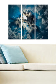 Quadro Decorativo em MDF – Conjunto de 3 Peças Multicolor 20x50 cm (cada), Total 70x50 cm, Espessura 3 mm