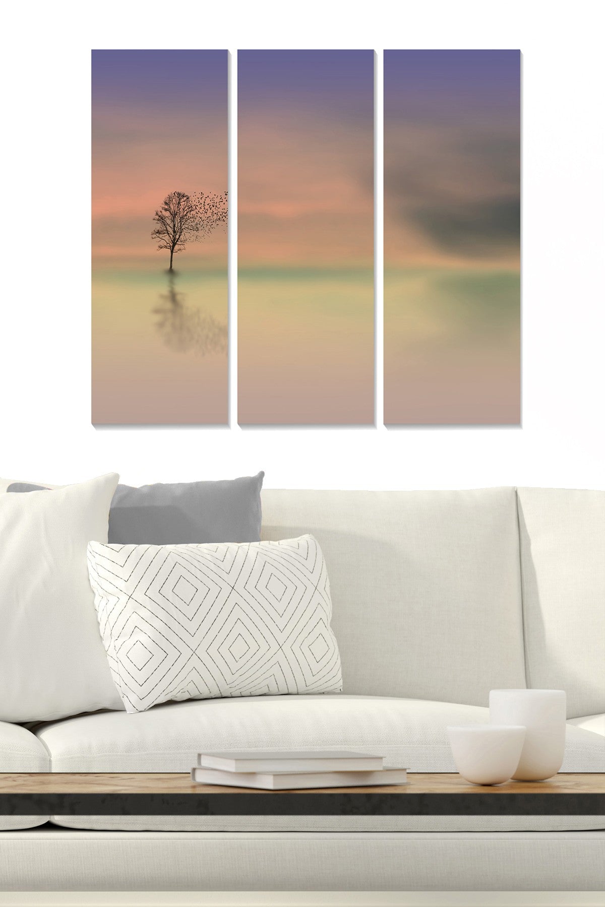 Quadro Decorativo em MDF (3 Peças) Multicolor – 70 x 50 cm