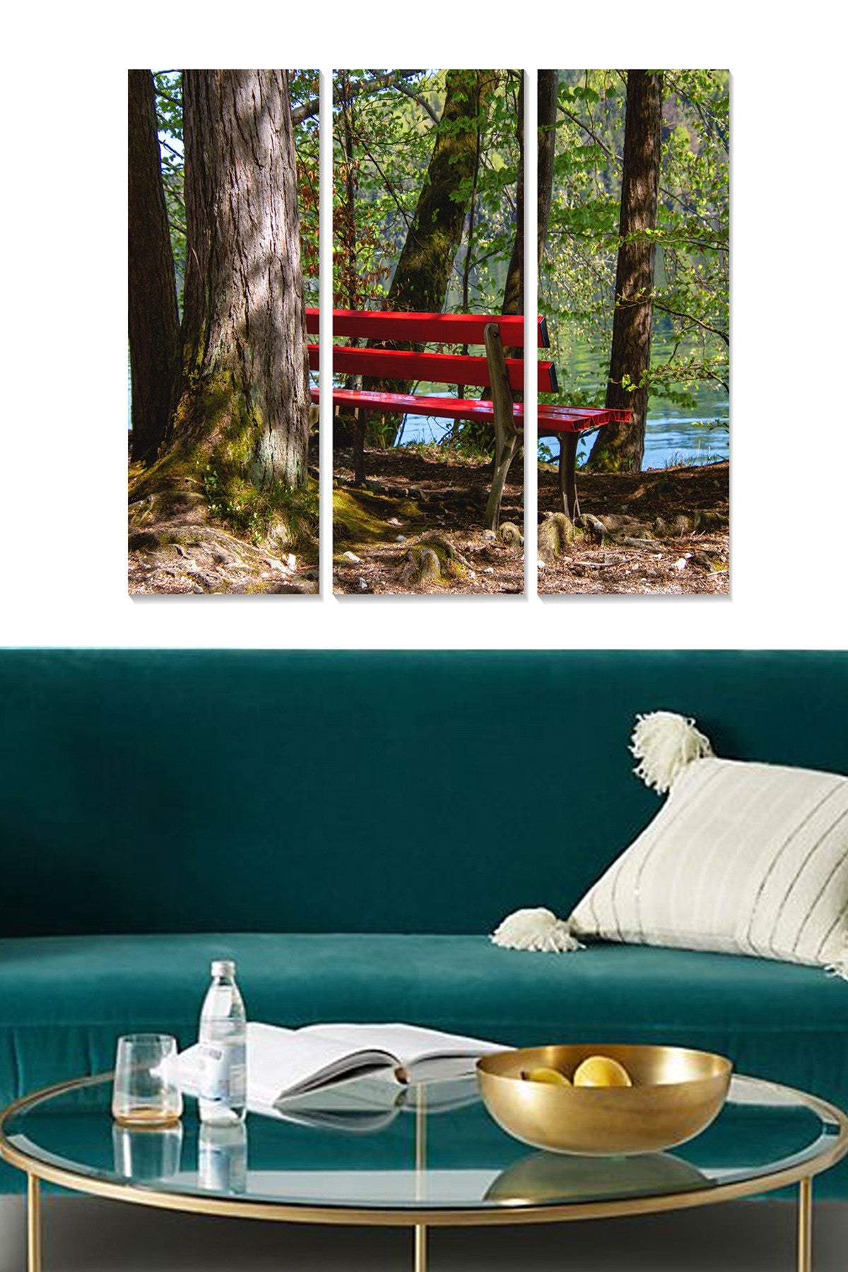 Quadro Decorativo em MDF Multicolor – 3 Peças (70 x 50 cm total, 3 mm)