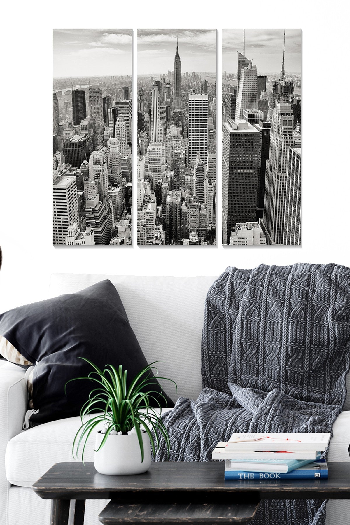 Quadro Decorativo em MDF Multicolor – 3 Peças (20x50 cm cada) – Total 70x50 cm – Espessura 3 mm – MDF336708