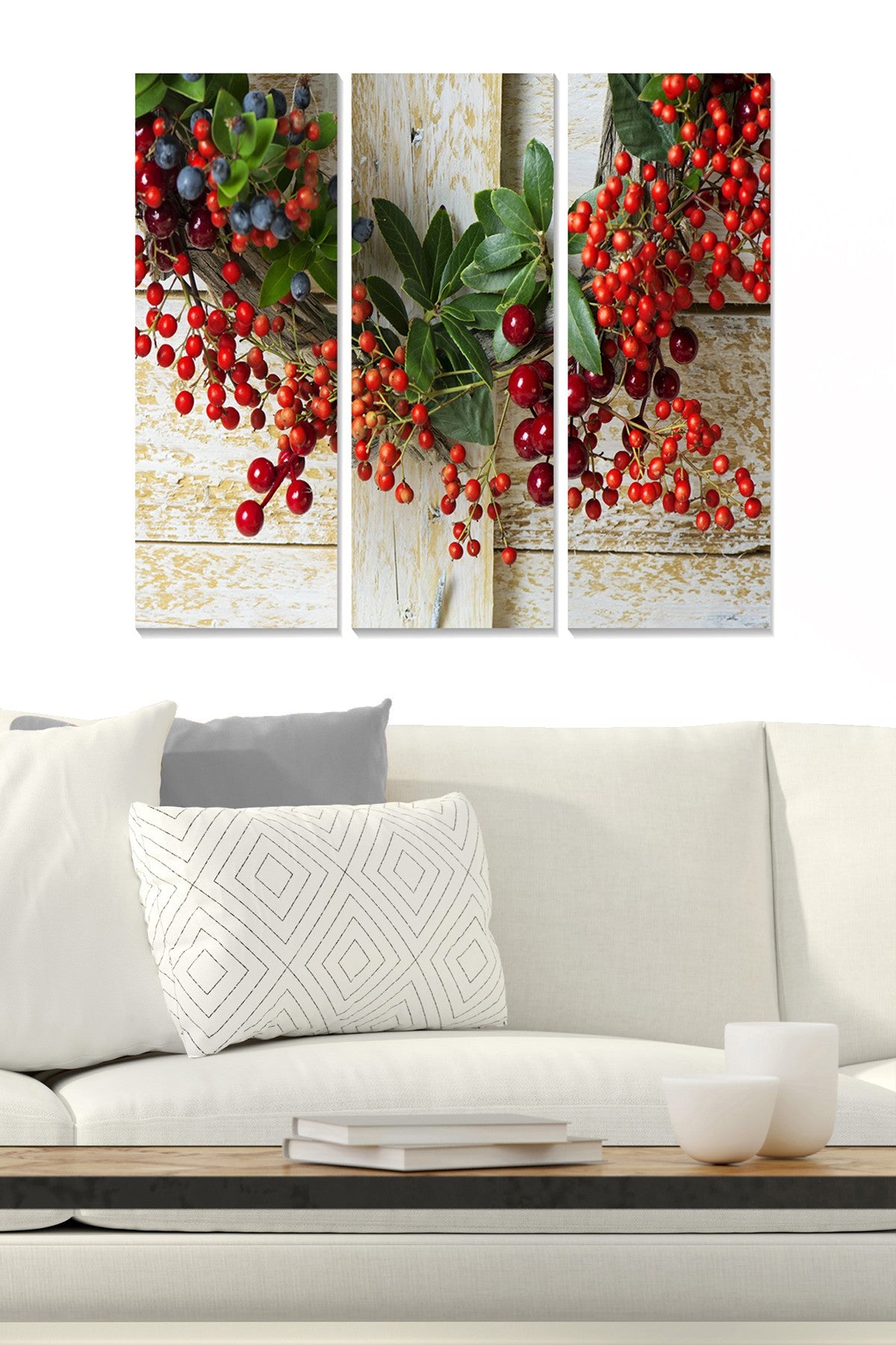 Quadro Decorativo em MDF (3 Peças) Multicolor – 70 x 50 cm (20 x 50 cm cada)