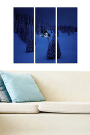 Quadro Decorativo em MDF Multicolor (Conjunto de 3 Peças) – 20x50 cm cada, 70x50 cm total, espessura 3 mm