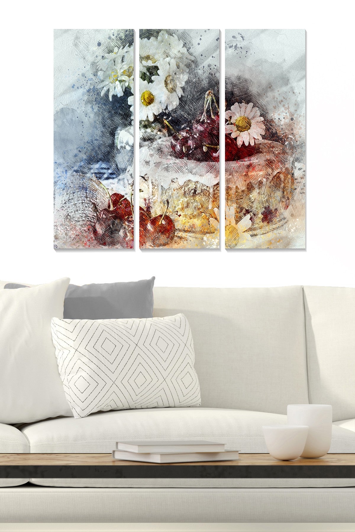 Conjunto de Quadros Decorativos em MDF (3 Peças) Multicolor – 20x50 cm cada, Total 70x50 cm, 100% MDF 3 mm – MDF3384549