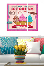 Quadro Decorativo em MDF Multicolorido – 3 Peças, 70x50 cm, 3 mm