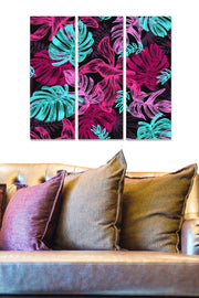 Tríptico Decorativo em MDF Multicolor – 70 x 50 cm (Conjunto de 3 Peças, 3 mm)