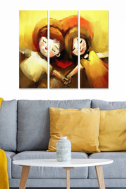 Quadro Decorativo em MDF Multicolor — Conjunto de 3 Peças, 20 x 50 cm cada (Total 70 x 50 cm), Espessura 3 mm