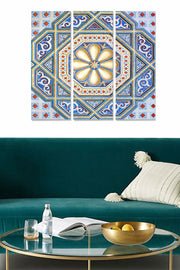 Tríptico Decorativo em MDF Multicolor (3 Peças) – 20x50 cm cada, Total 70x50 cm, MDF 3 mm