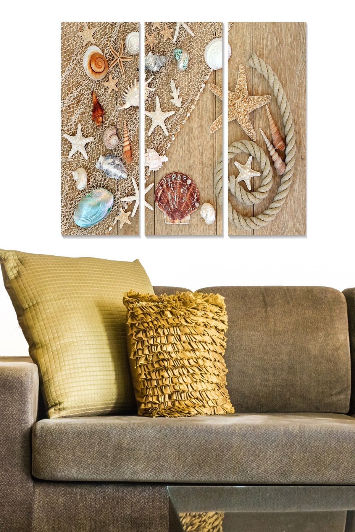 Conjunto de Quadros Decorativos em MDF Multicolor (3 Peças) 70x50 cm – Espessura 3 mm