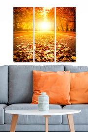 Quadro Decorativo em MDF Multicolor – Conjunto de 3 Peças (20x50 cm cada, total 70x50 cm, espessura 3 mm)