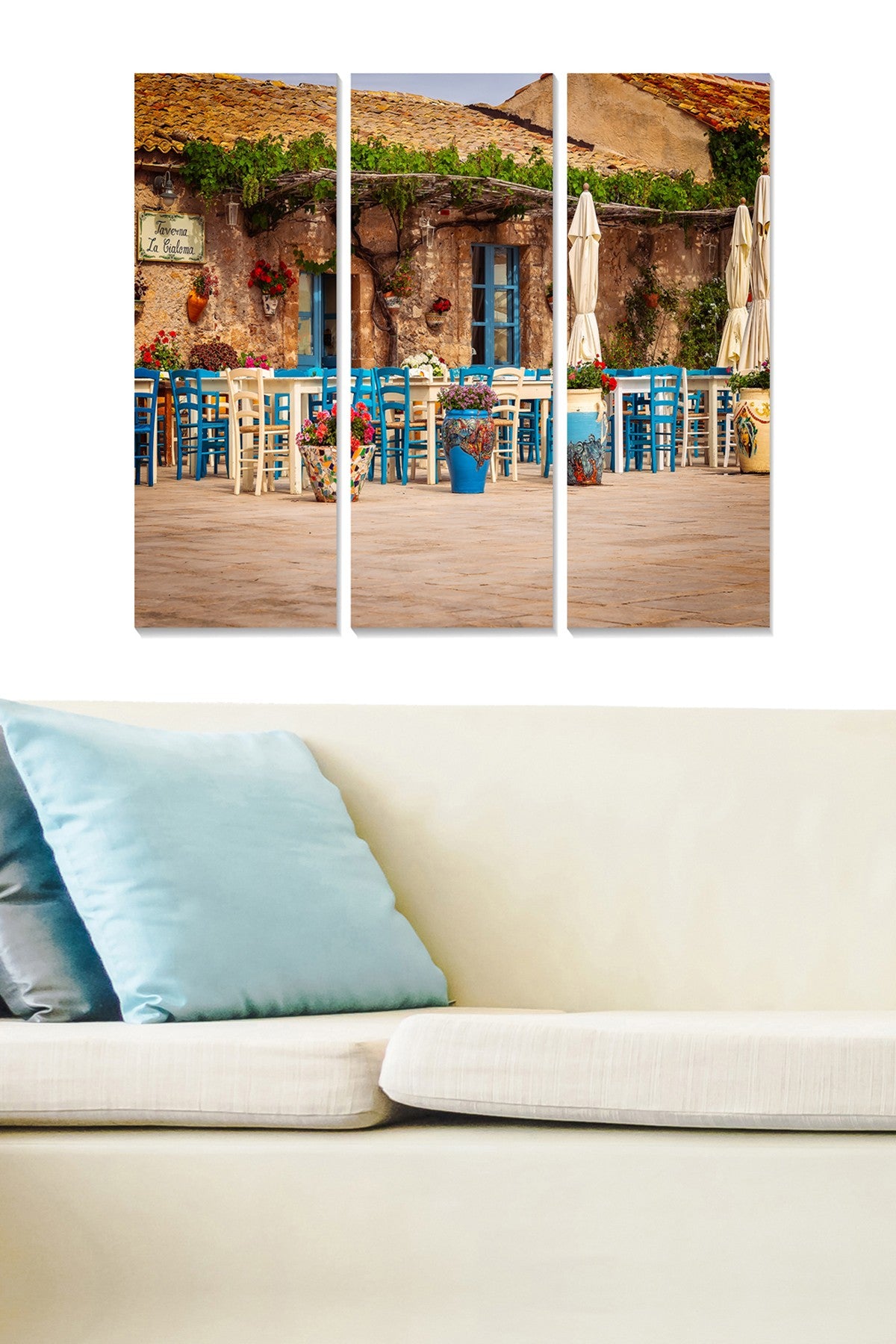 Conjunto de Quadros Decorativos em MDF Multicolor (3 Peças) – 70 x 50 cm total, 3 mm, 20 x 50 cm cada