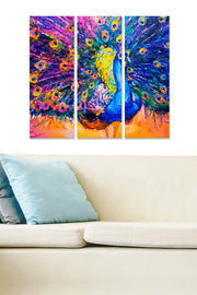 Quadro Decorativo em MDF Multicor – Tríptico 70x50 cm (3x 20x50 cm)