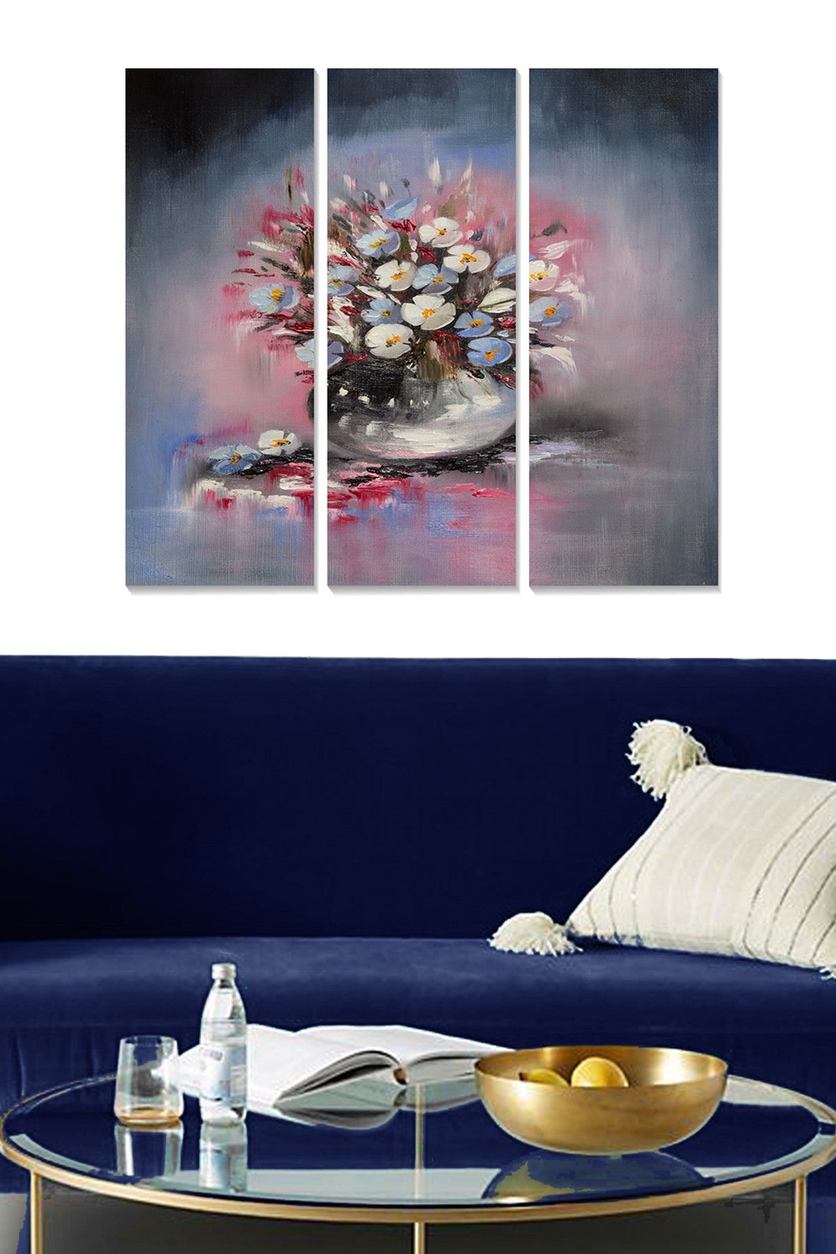 Quadro Decorativo em MDF 100% – Conjunto 3 Peças Multicolor, 3 mm, 20 x 50 cm cada (Tamanho Total 70 x 50 cm)