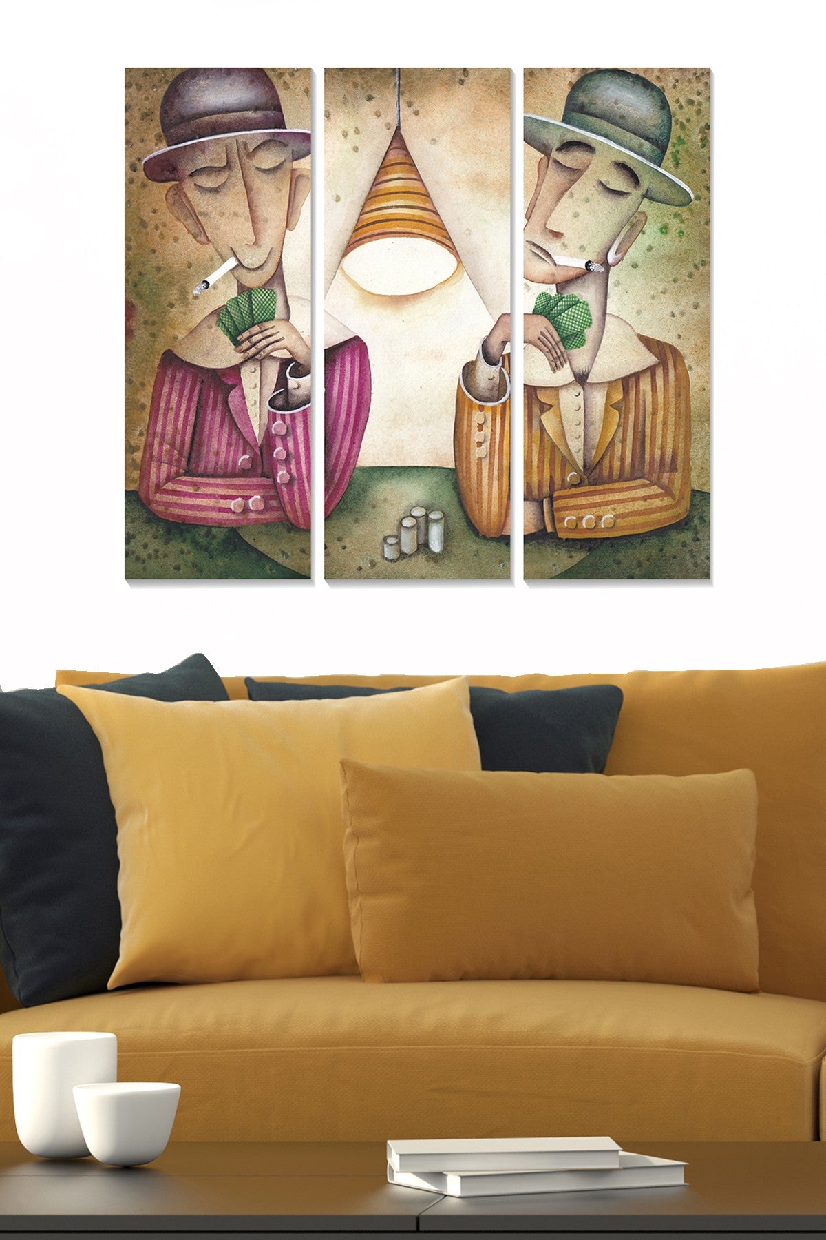 Tríptico Decorativo em MDF Multicolor – 70x50 cm (3 Peças, 3 mm)